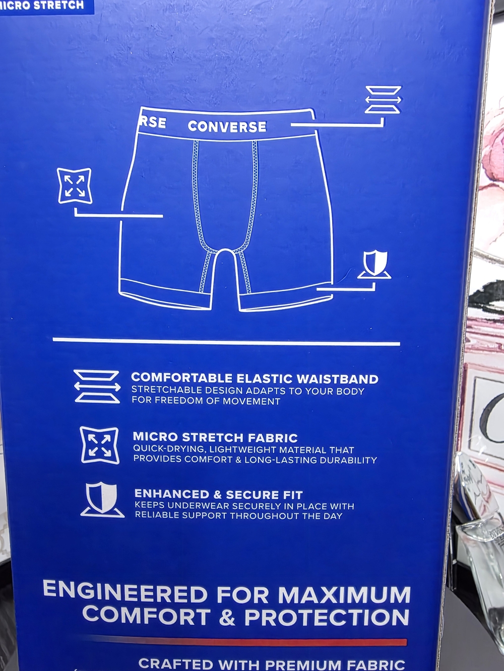 Converse Men’s Black & Gray Boxer Briefs 5-Pack - Picture 3 of 5